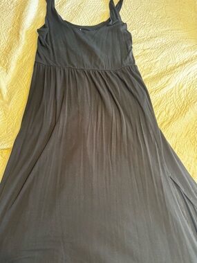 a new day Black Midi Dress with Side Slit